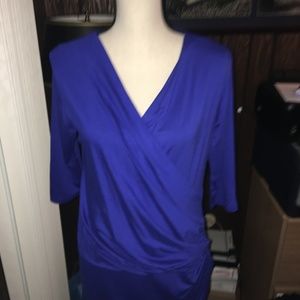 Oxyd Blue Jersey Knit Hi-Lo Dress, New w/ Tag